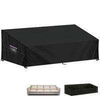 ABDECKUNG für Gartensofa 260x102x89/61cm Wasserdicht - Schwarz, Kunststoff (1/1/1cm)