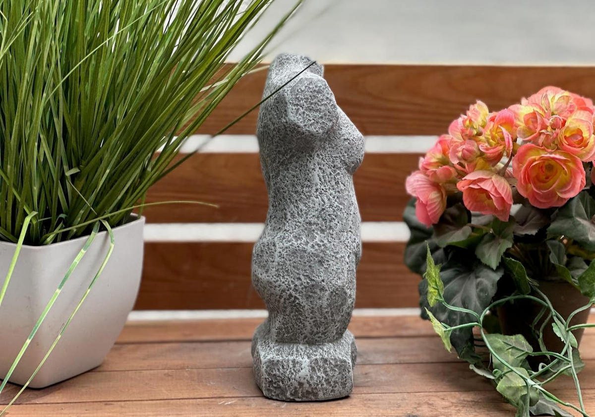 STEINFIGUR Frauen Torso Frauentorso Steinguss - Grau, Stein (10/26/8cm) - stoneandstyle