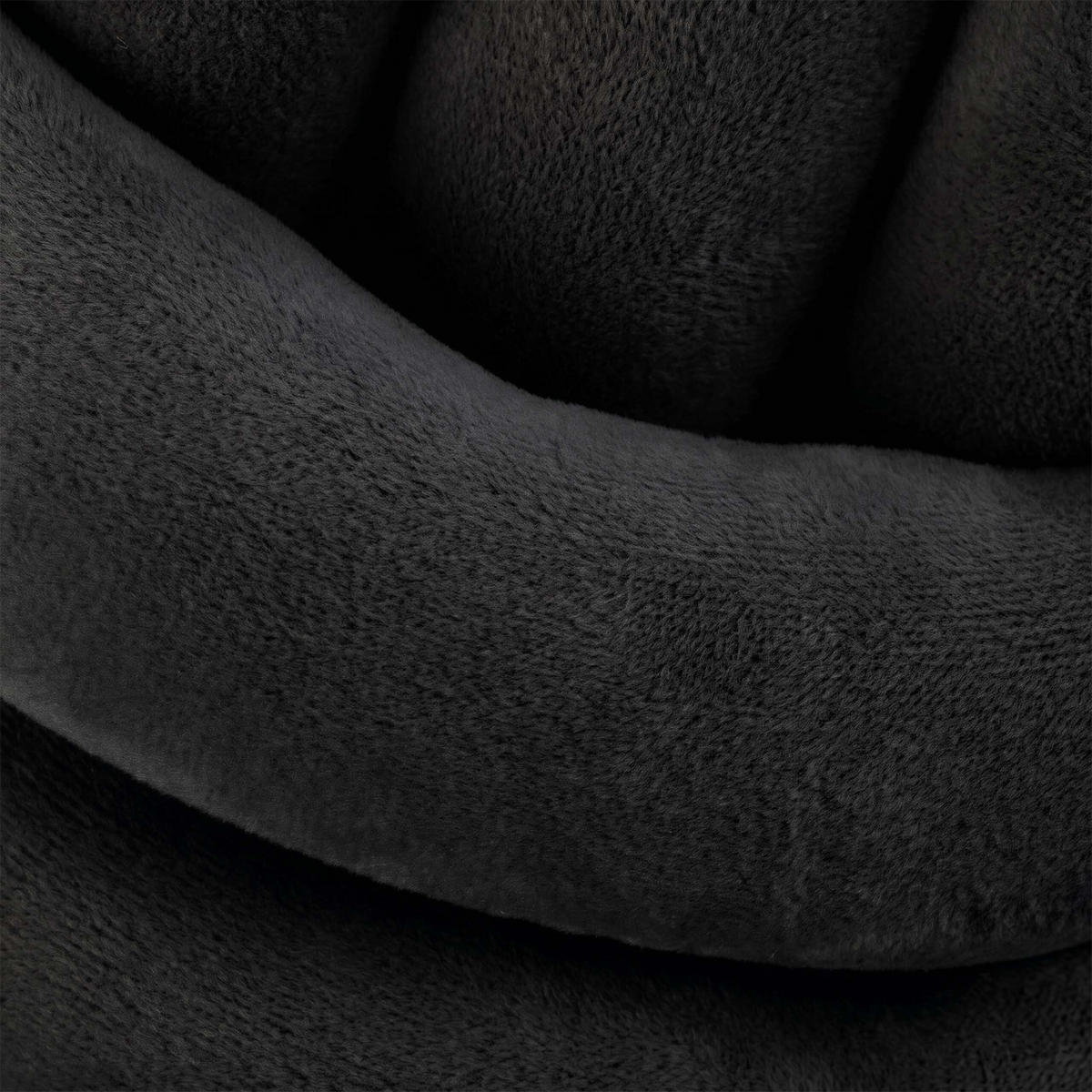 VANKÚŠ Čierny uzol 25 cm polyester - čierna, textil/plast (25/25cm) - Relaxdays