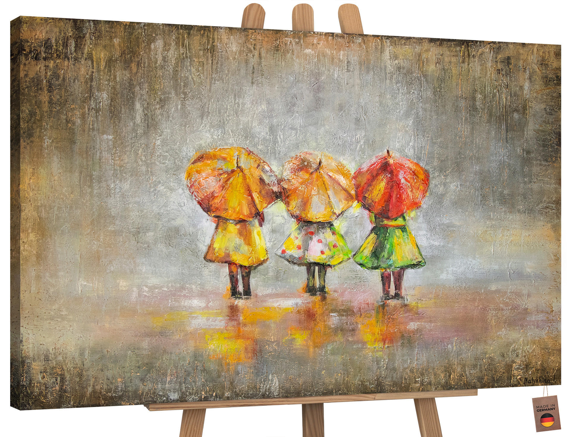 YS-art gallery Gemälde Orange 120x80 cm