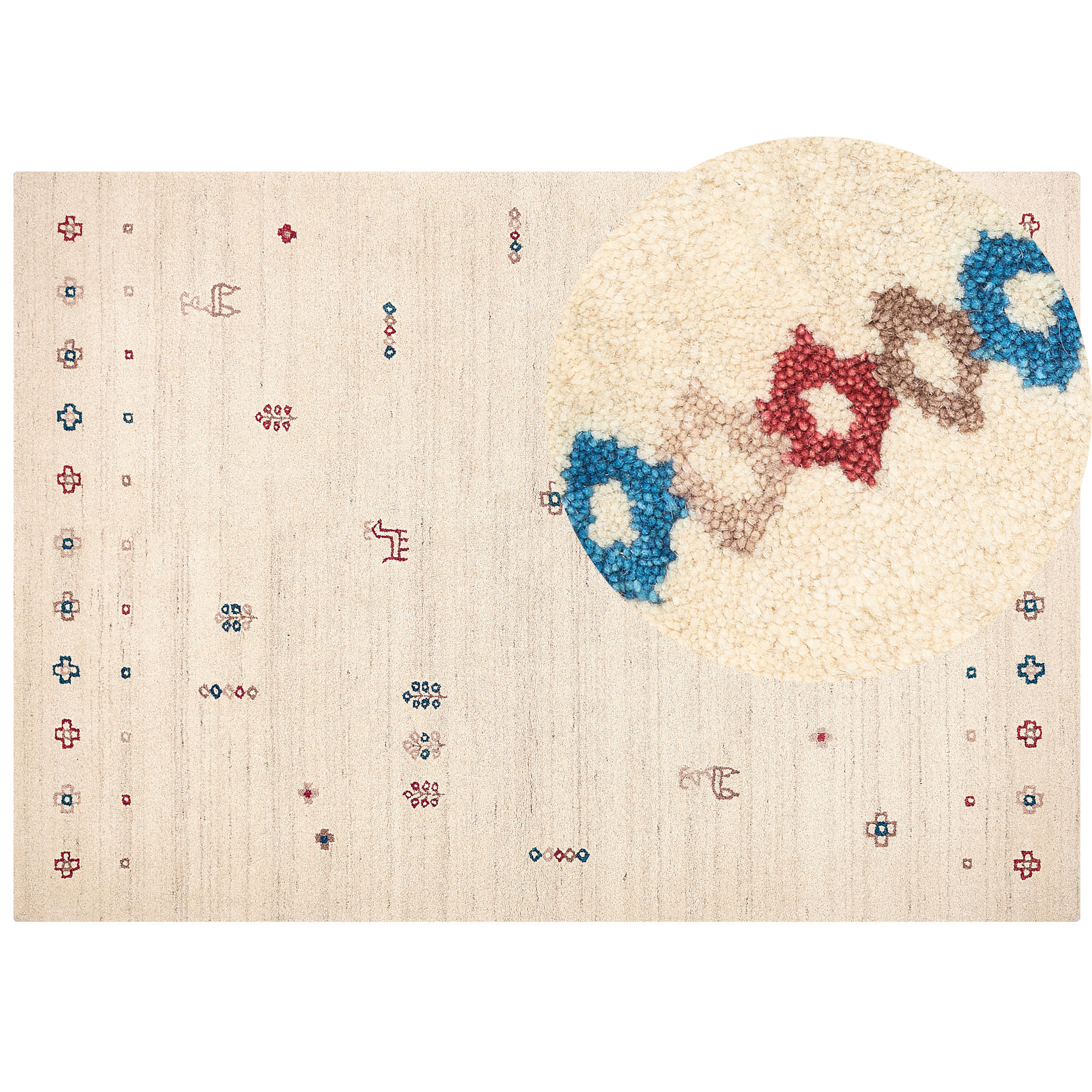 TEPPICH geflochten Suluca 300/200 cm - Beige, Textil (200/300cm) - Beliani