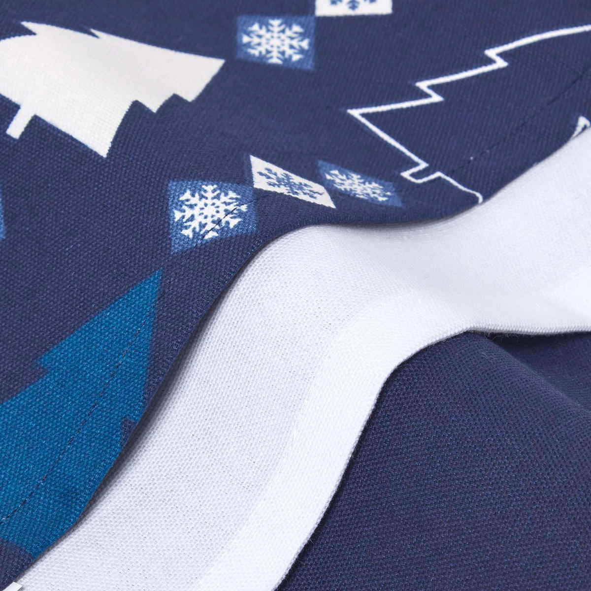 GESCHIRRTÜCHER 3er-Set, Motiv Winterland, 100% Baumwolle - Blau, Textil (50/70cm) - Homescapes