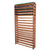 WEINREGAL VINOTECA FLEX PRO HxBxT 233x123x28cm 204 Flaschen auf 17 Ebenen Braun geölt - Braun, Holz (123/233/28cm) - PROREGAL