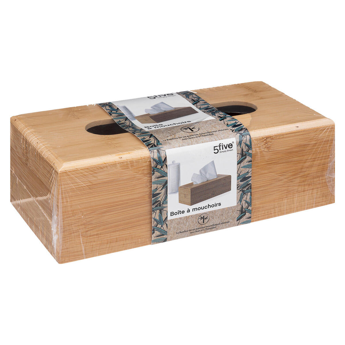 TASCHENTUCHBOX, Bambus, MDF, Beige - Beige, Holz (25/13/8.5cm) - 5five Simply Smart