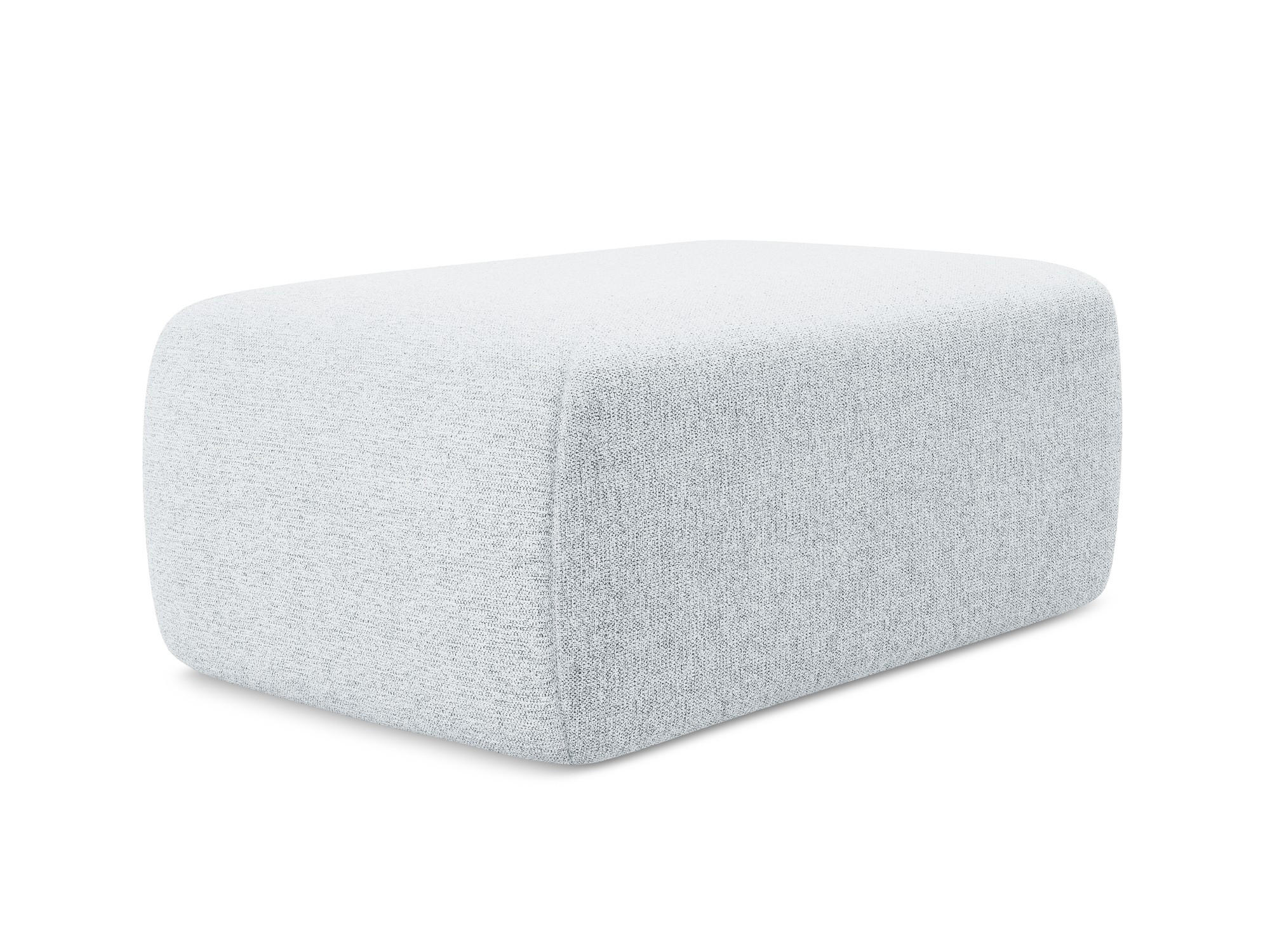 POUF Chenille Stoff Blau - Blau/Schwarz, Kunststoff/Textil (102/40/62cm) - Makamii