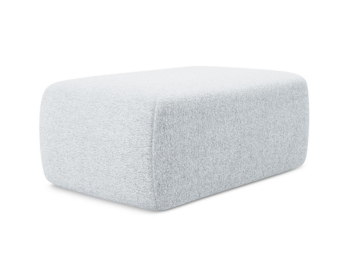 POUF Chenille Stoff Blau - Blau/Schwarz, Kunststoff/Textil (102/40/62cm) - Makamii