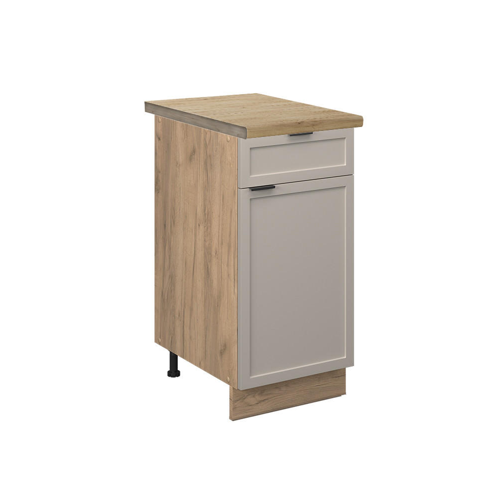 KÖKSUNDERSKÅP Fame-Line Gråbeige 40 cm , AP Oak Grå, Honungsek 82/40/60 cm