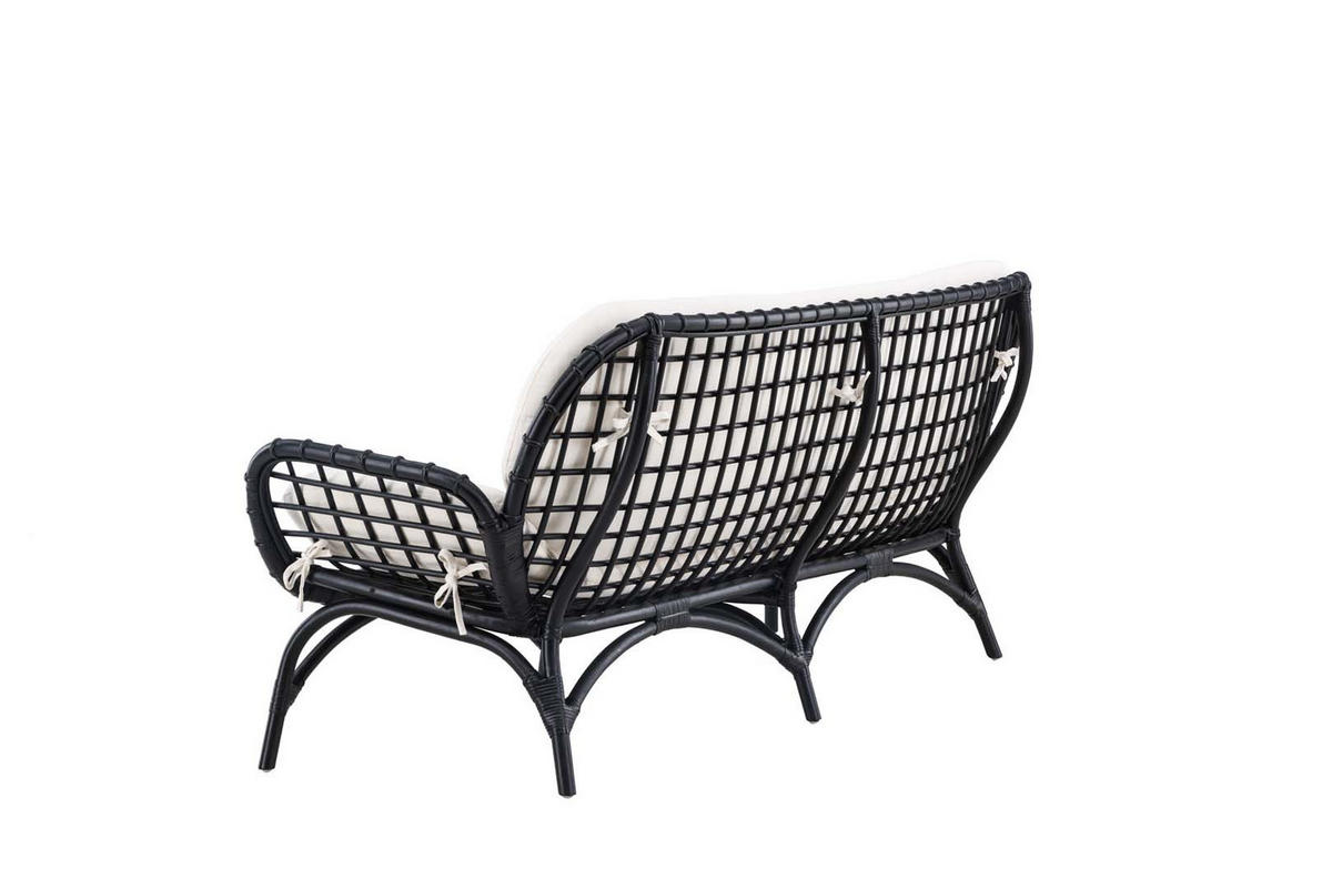 GARTENSOFA schwarz - Schwarz, Holzwerkstoff (180/75/67cm) - ebuy24