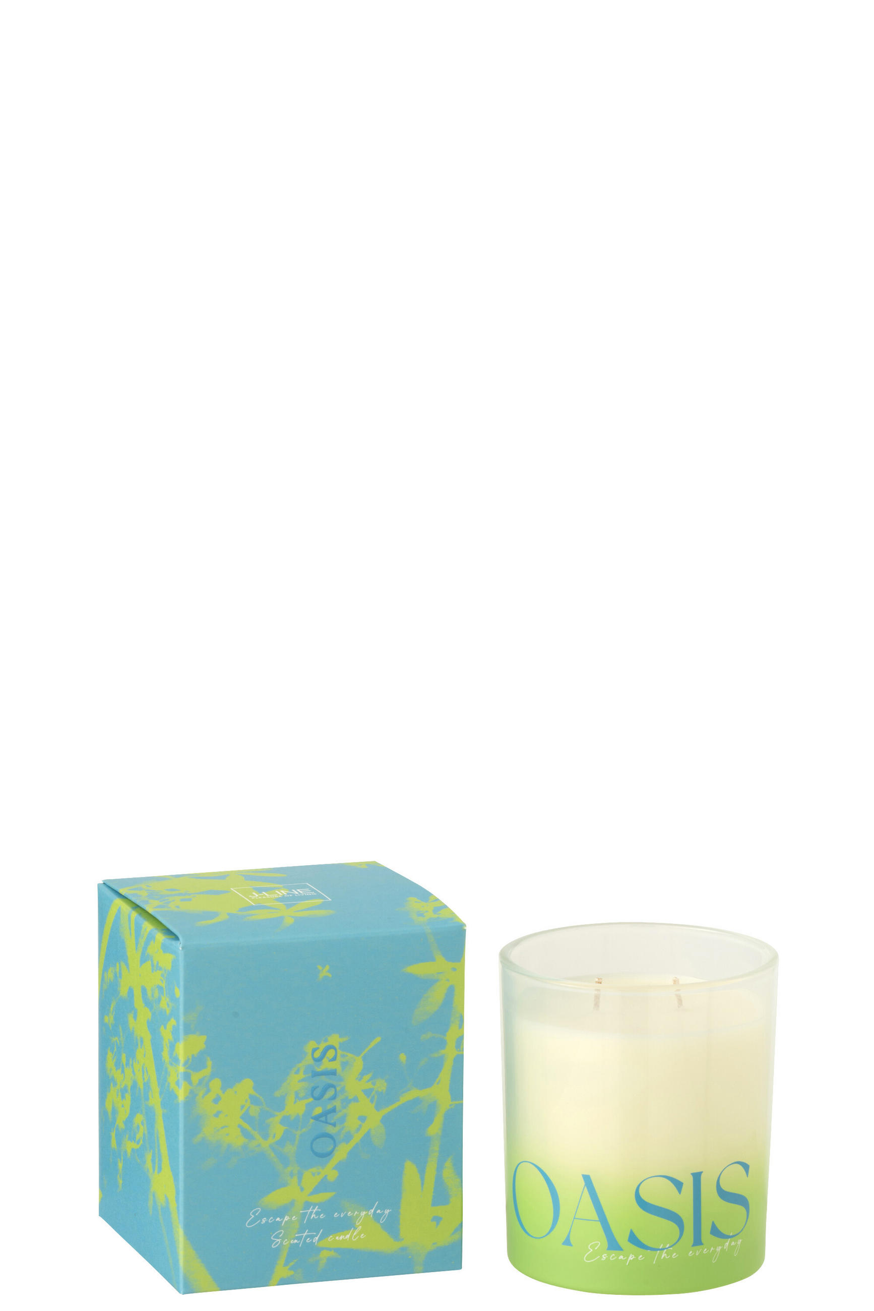 DUFTKERZE OASIS Blau - Blau, Paraffin (10.5/14cm) - J-Line