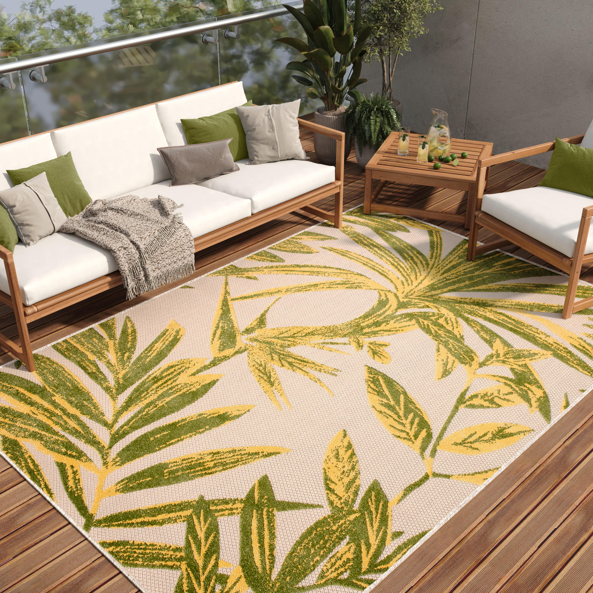 TEPPICH PATIO Creme 200/300 cm - Creme, Kunststoff (200/300cm) - Tapiso