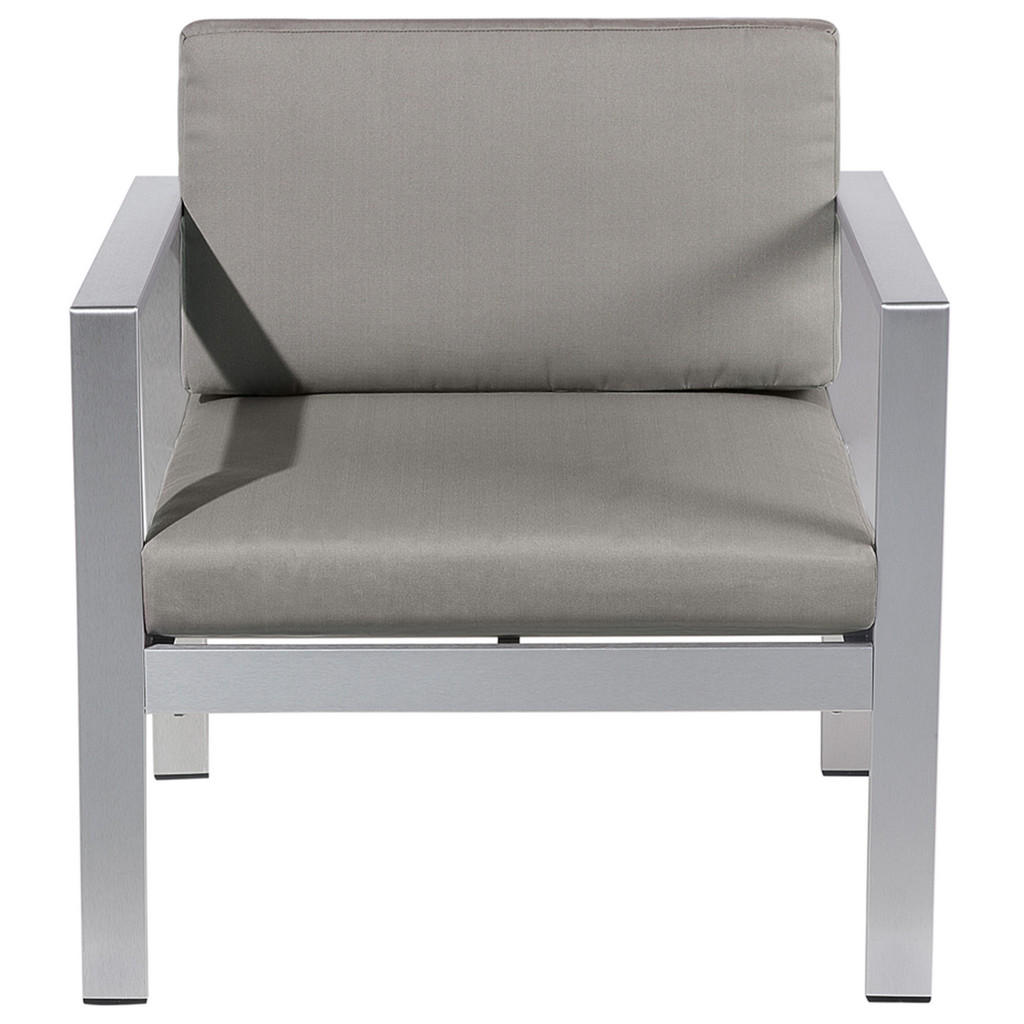 Thumbnail - Beliani Gartenstuhl, Dunkelgrau, Metall, 77x80x70 cm, Loungemöbel, Loungesessel