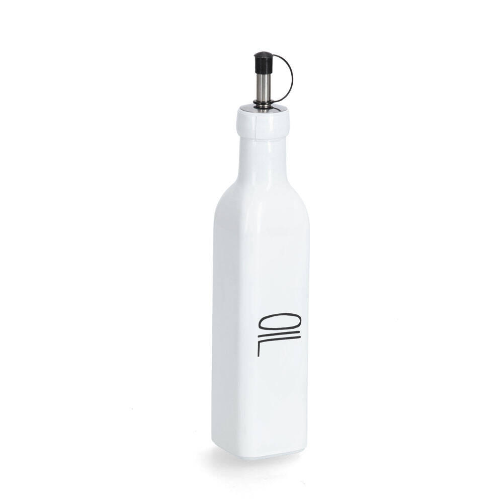 ÖLFLASCHE 270 ml - Weiß, Glas (5/24.5/5cm)