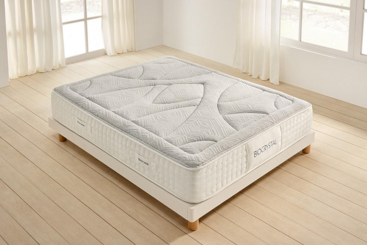 MATRATZE Biocrystal Gold Spring - 140X200 cm - Grau, Textil (140/200cm) - Moonia