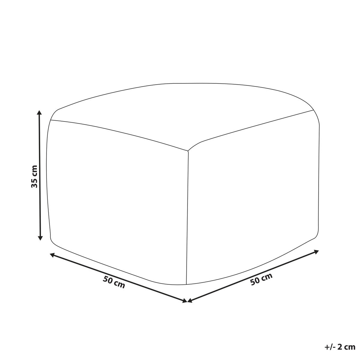 POUF Hellbeige Kingri - Beige, Naturmaterialen (50/35/50cm) - Beliani