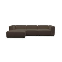 ECKSOFA modular Cubo 4-Sitzer - Braun, Textil (314/179cm) - Mokebo