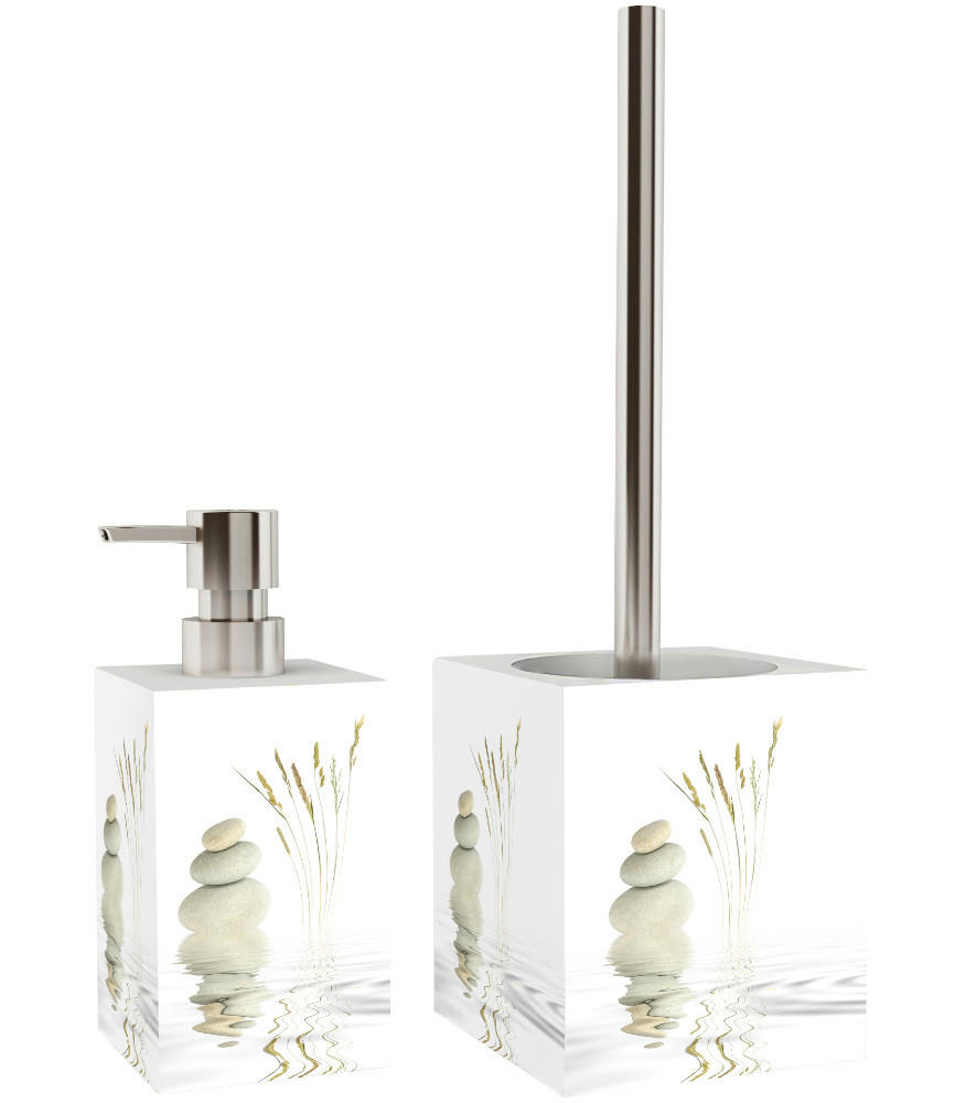 BADEZIMMER Set Balance - Weiß, Kunststoff (7/17/7cm) - Sanilo