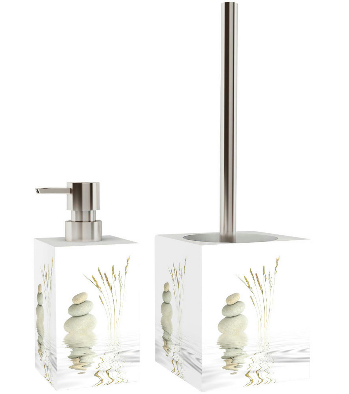 BADEZIMMER Set Balance - Weiß, Kunststoff (7/17/7cm) - Sanilo