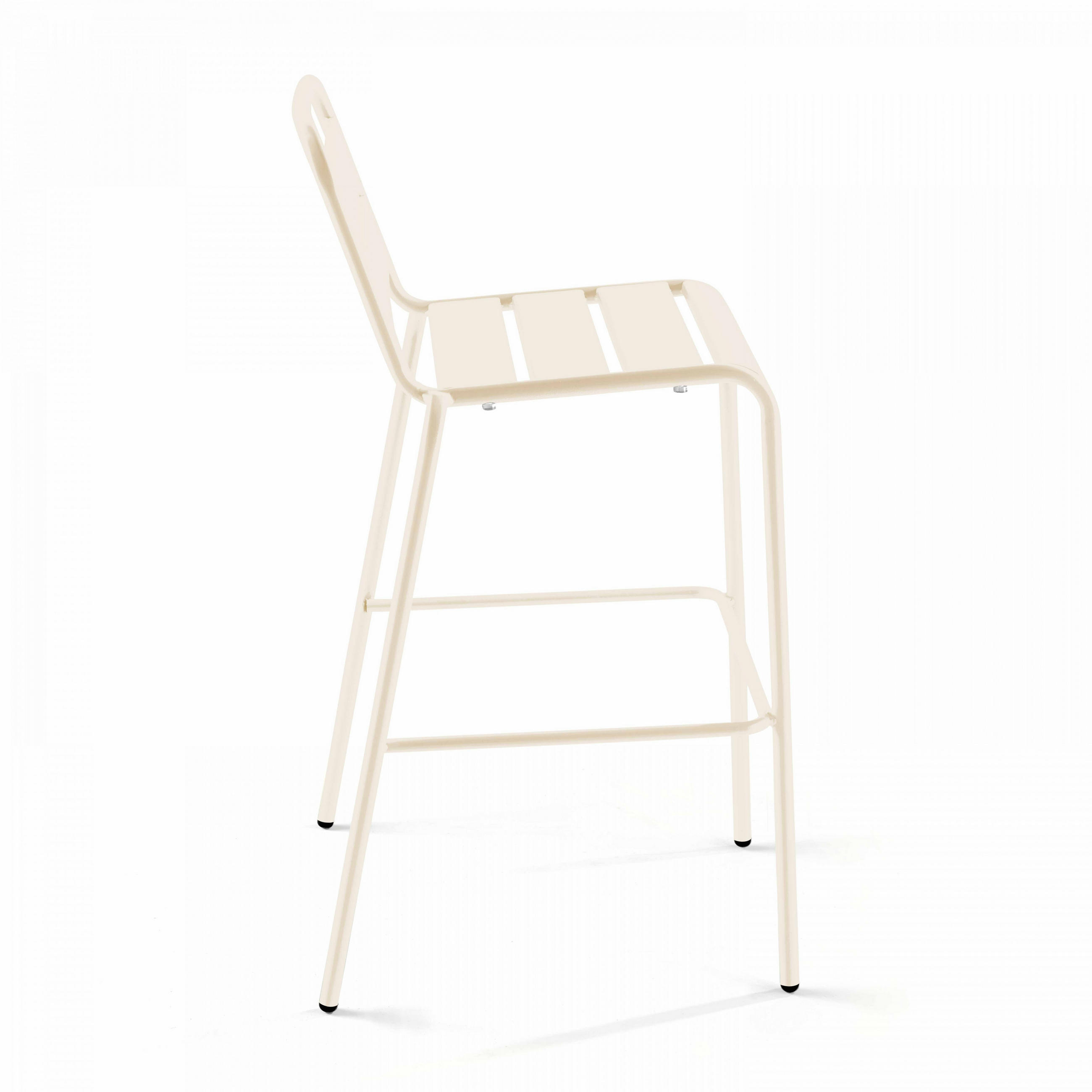 BARHOCKER, Elfenbeinfarbe - Creme, Metall (49/101/58cm) - Oviala