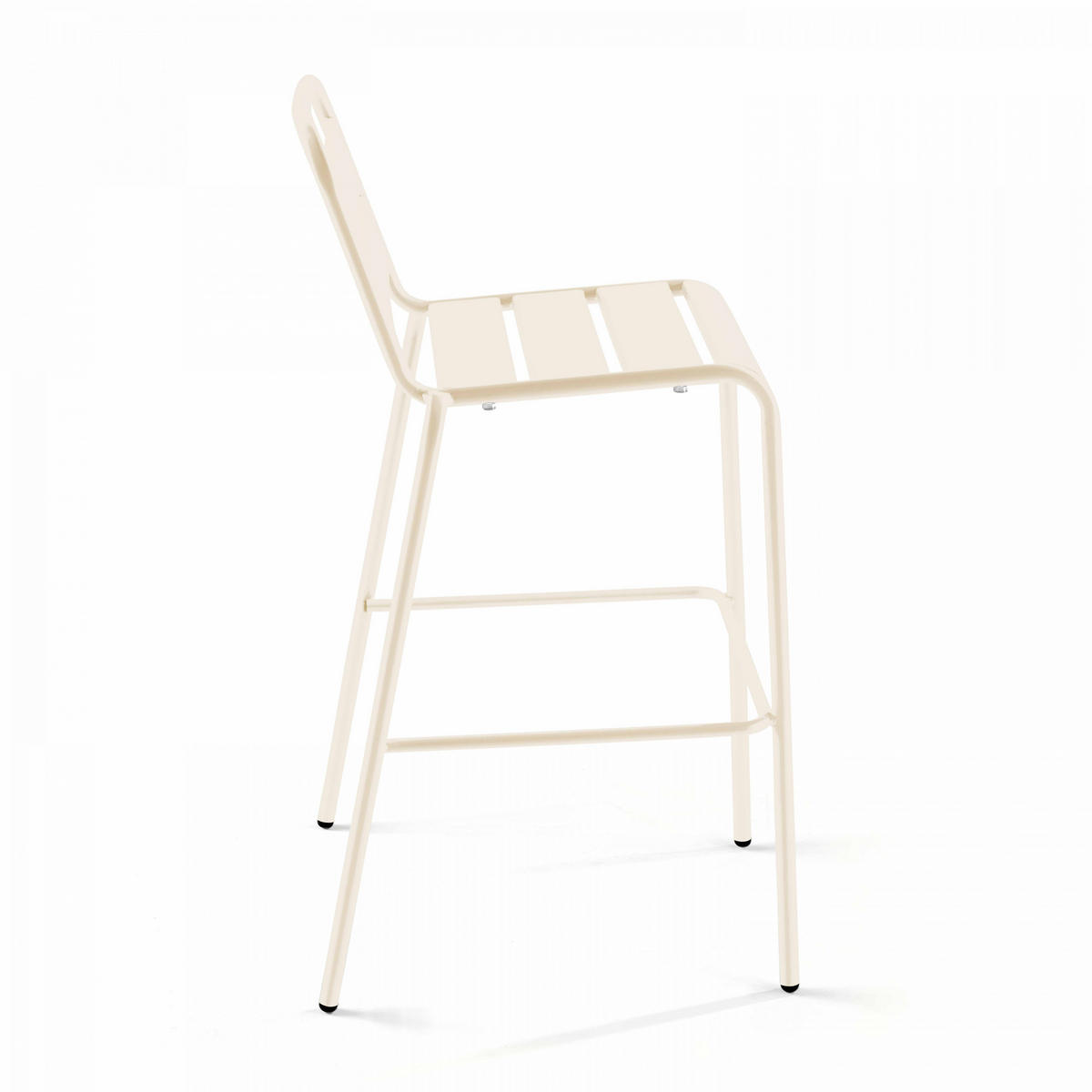 BARHOCKER, Elfenbeinfarbe - Creme, Metall (49/101/58cm) - Oviala