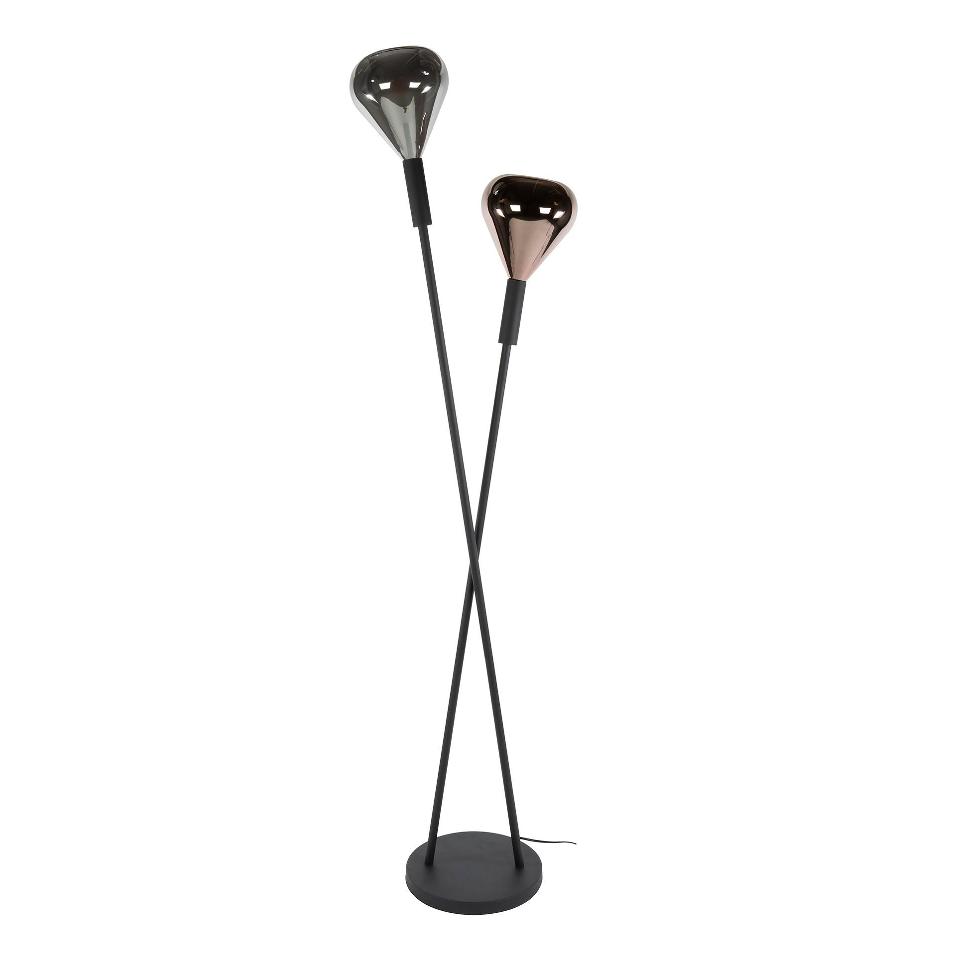 STEHLAMPE Wings - Schwarz - 30/30/175 cm - Schwarz, Metall (30/30/175cm) - Hoyz Collection
