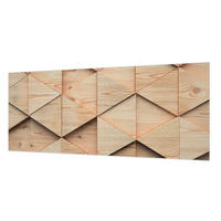 FOTOTAPETE 250x104 cm - Holzmosaik - Beige, Textil (250/104cm) - Wallfluent