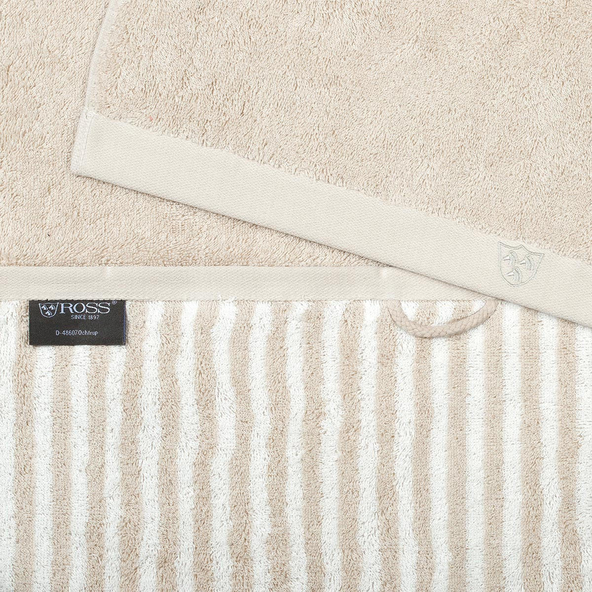 FROTTIERSET Doubleface Stripes 4-teilig - Beige, Textil (50/100cm) - Ross