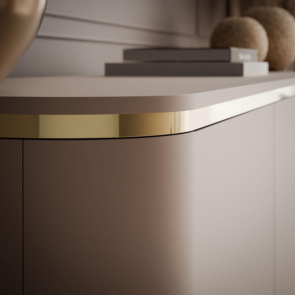 TV-RACK AVELINE 200 cm mit LED-Beleuchtung - Kaschmir, Holzwerkstoff (200/48/40cm) - Lookway