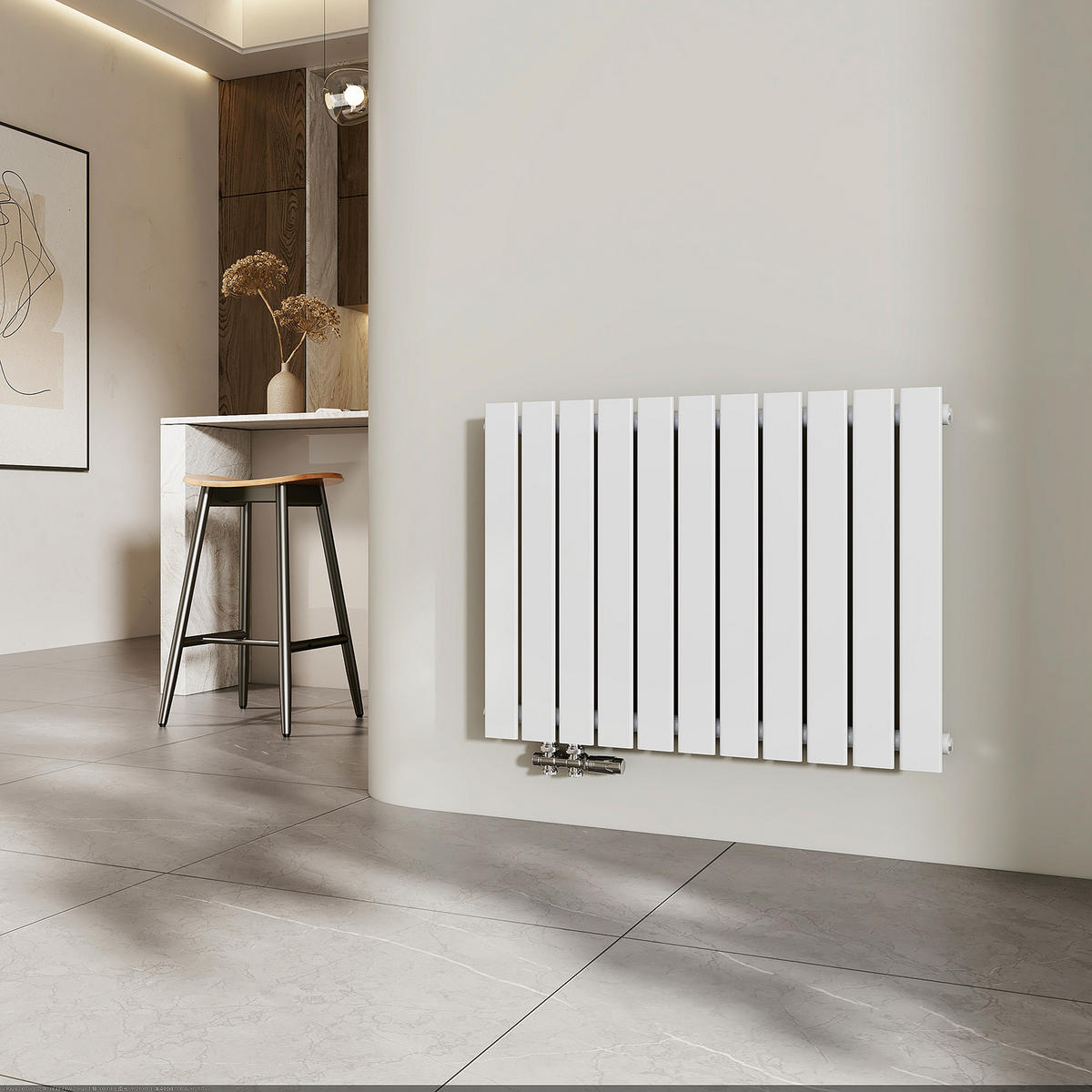 HEIZKÖRPER Flachheizkörper Weiß 63/85/4,9 cm - Weiß, Metall (85/63/4.9cm) - EMKE