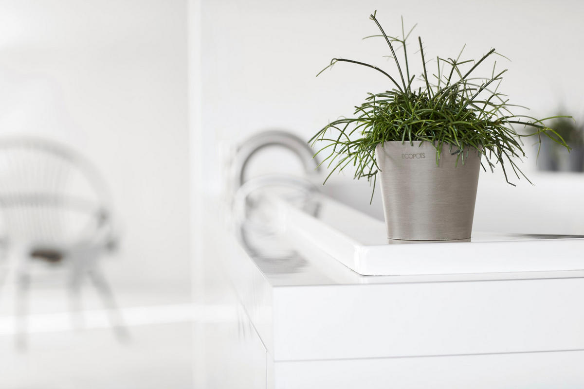 BLUMENTOPF Amsterdam 10,5/9,2 cm Taupe - Taupe, Kunststoff (10.5/9.2cm) - Ecopots