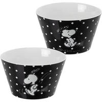 MÜSLISCHALE The Peanuts Snoopy Punkte Schwarz 500 ml - Schwarz, Keramik (14cm) - United Labels