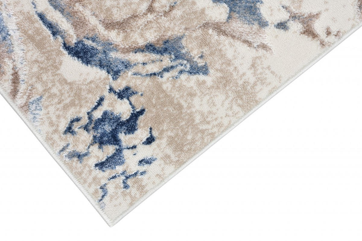 KOBEREC béžový krémový modrý - 80 x 150 cm - svetlomodrá/béžová, textil (80/150cm) - Mazovia