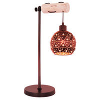 LED TISCHLEUCHTE Metall Schwarz Gold - Schwarz, Holz (34/18/55cm) - Globo Lighting