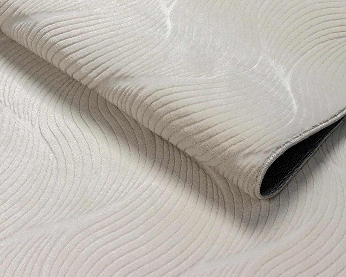 KURZFLORTEPPICH Antirutsch Geometrisch DALAR Polypropylen Creme 140 x 200 cm - Beige, Textil (140/200cm) - KADIMA DESIGN