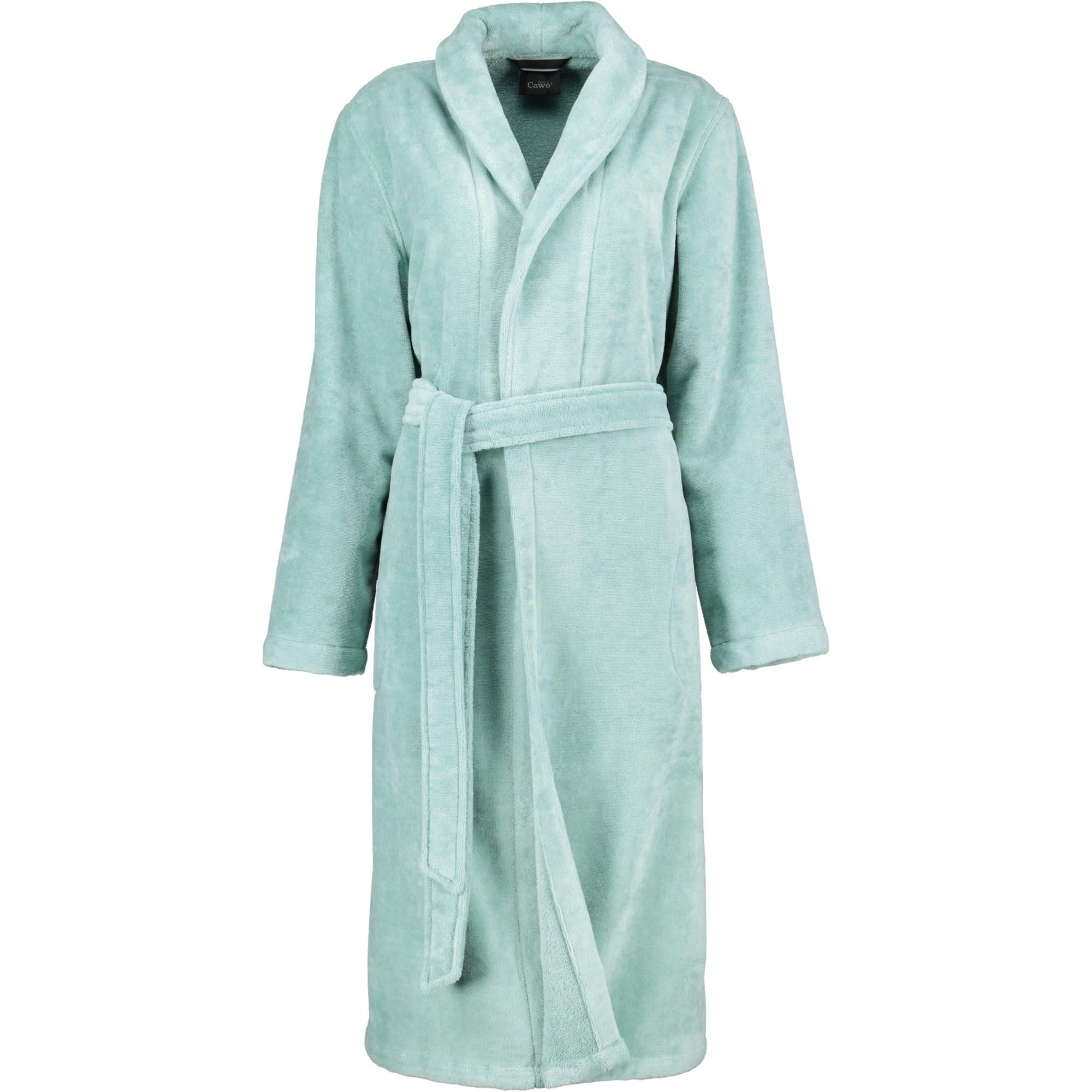 BADEMANTEL DAMEN SCHALKRAGEN 836 SEEGRÜN - 44 - Grün, Textil (Snull) - Cawoe