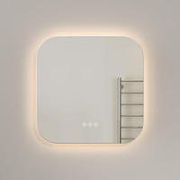 BADSPIEGEL mit Beleuchtung Quadratischer 50/50 cm - Weiß, Glas (50/2.5/50cm) - EMKE