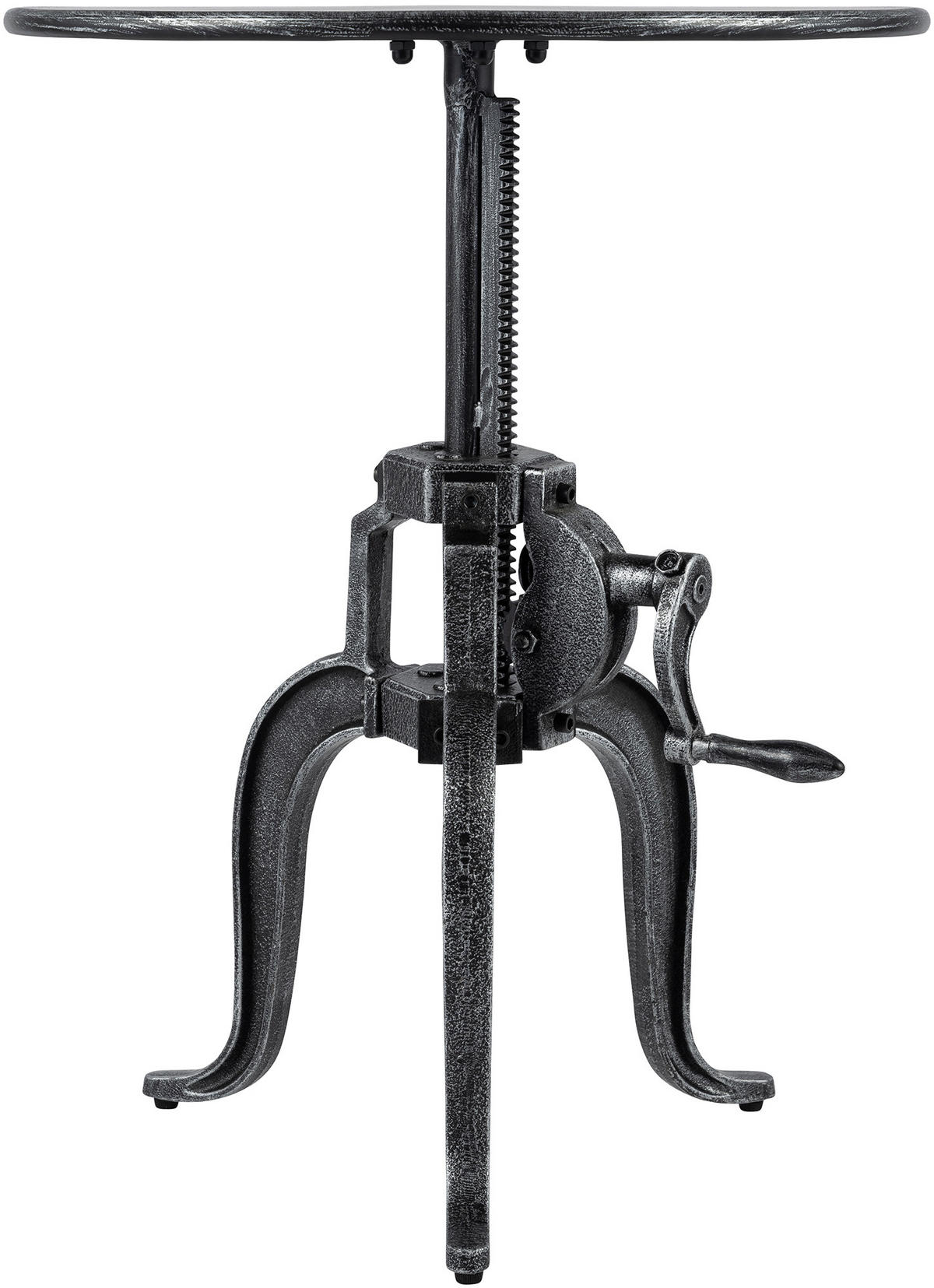 BEISTELLTISCH Vera rund 50x50x46cm Metall Antik-Silber Kleiner - Silberfarben, Metall (50/50/46cm) - DELUKE