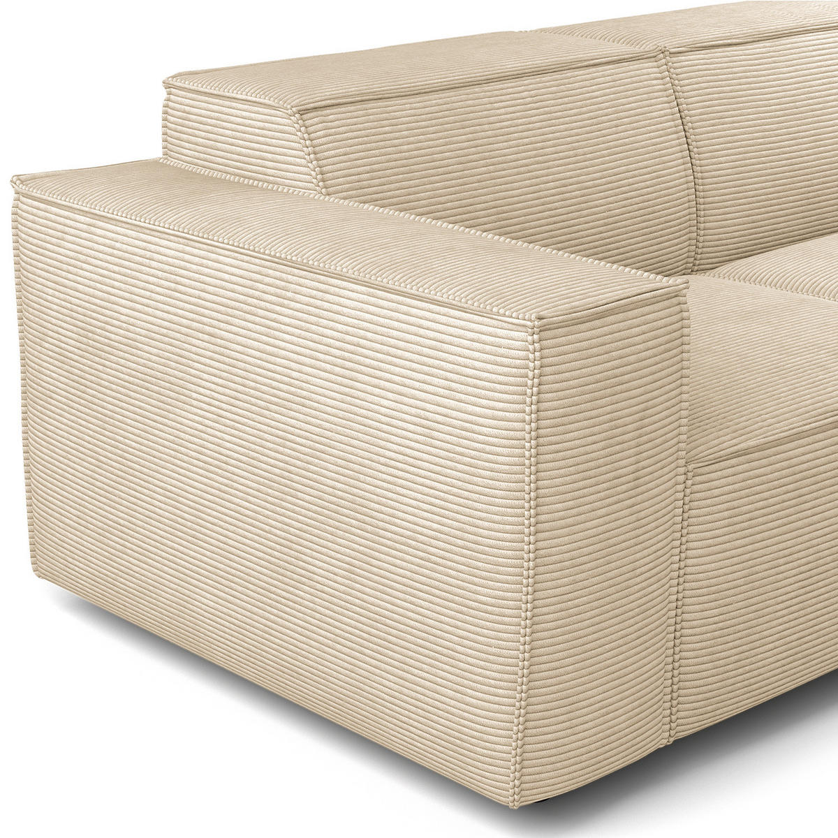 3-SITZER SOFA - Beige, Textil (260/70/96cm) - home24