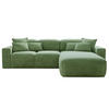 ECKSOFA Leni Grün Rechts - Grün, Holz/Textil (265/180cm) - Graingold