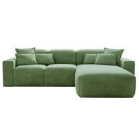 ECKSOFA Leni Grün Rechts - Grün, Holz/Textil (265/180cm) - Graingold