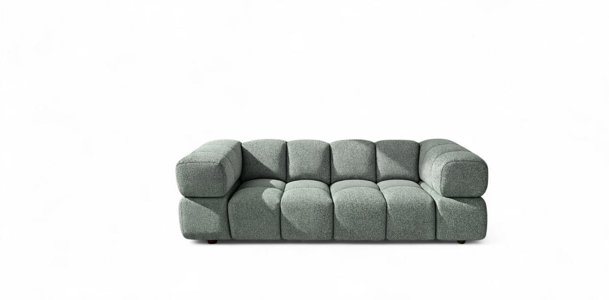 SOFA 3-sitzer Blanche In Puente - Grün, Holzwerkstoff/Textil (240/70/96cm) - Fun Möbel