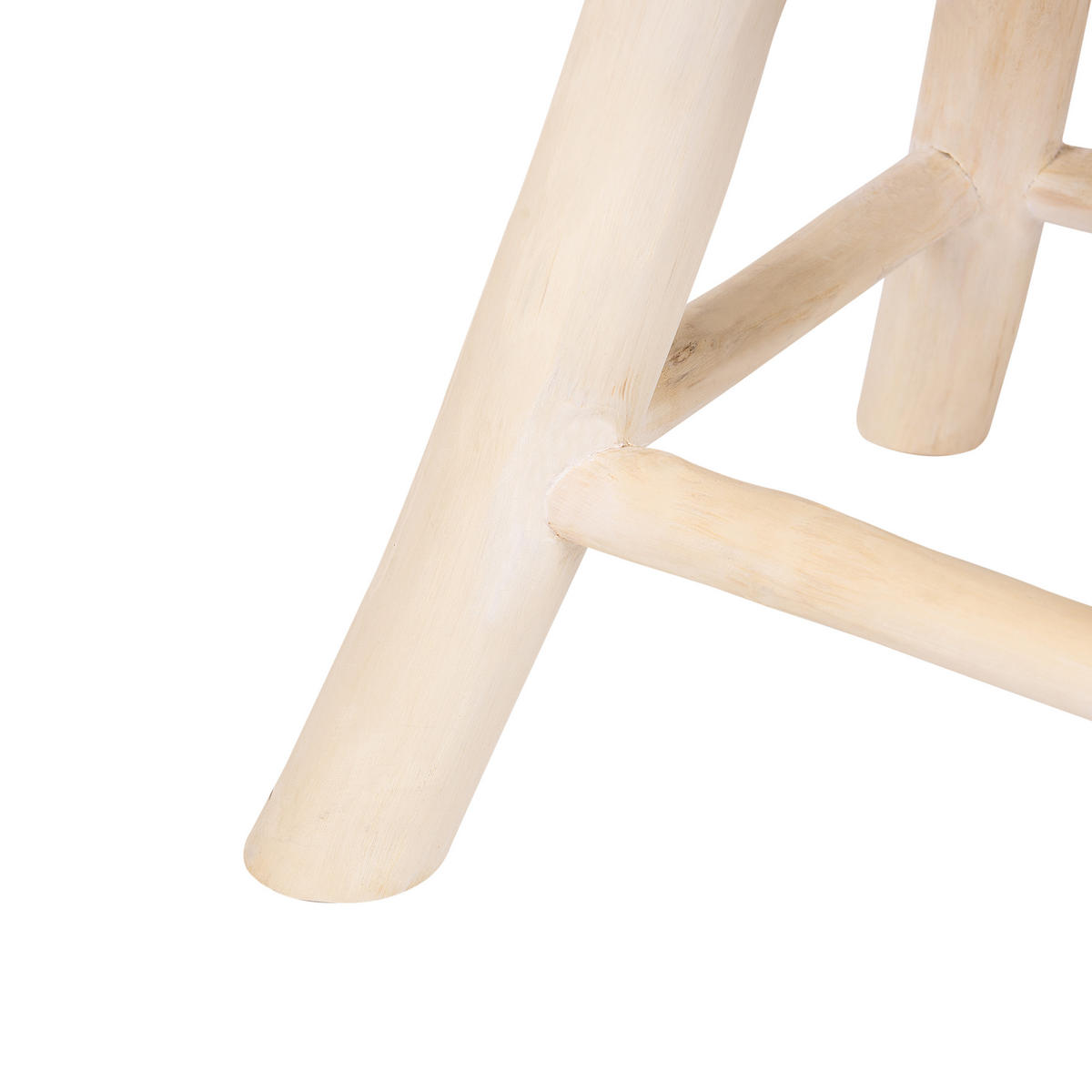 NACHTTISCH Teakholz hellbraun 35 cm Nampa - Hellbraun, Holz (35/40/35cm) - Beliani