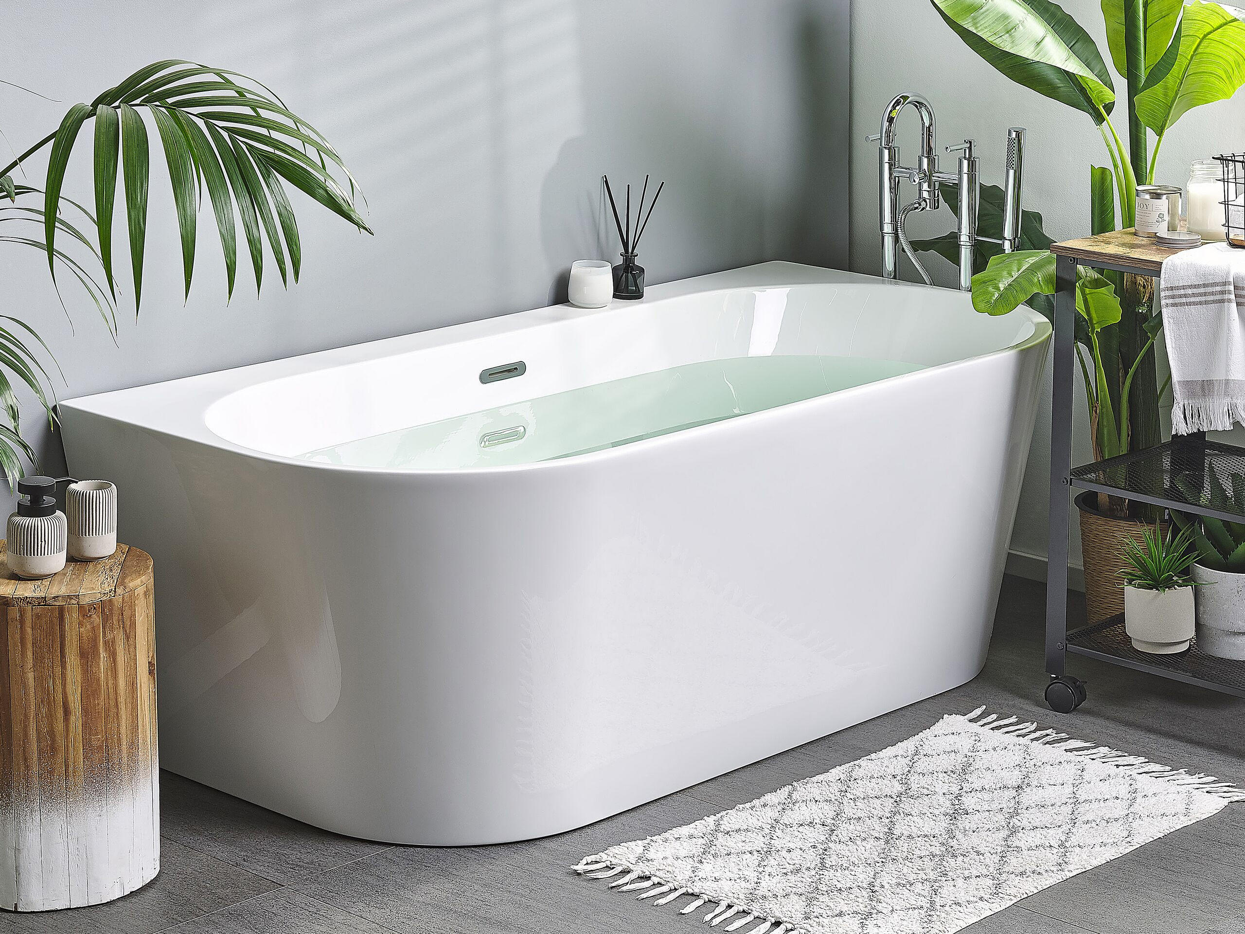 BADEWANNE 80x170x59 cm weiß Harvey - Weiß, Kunststoff (80/59/170cm) - Beliani