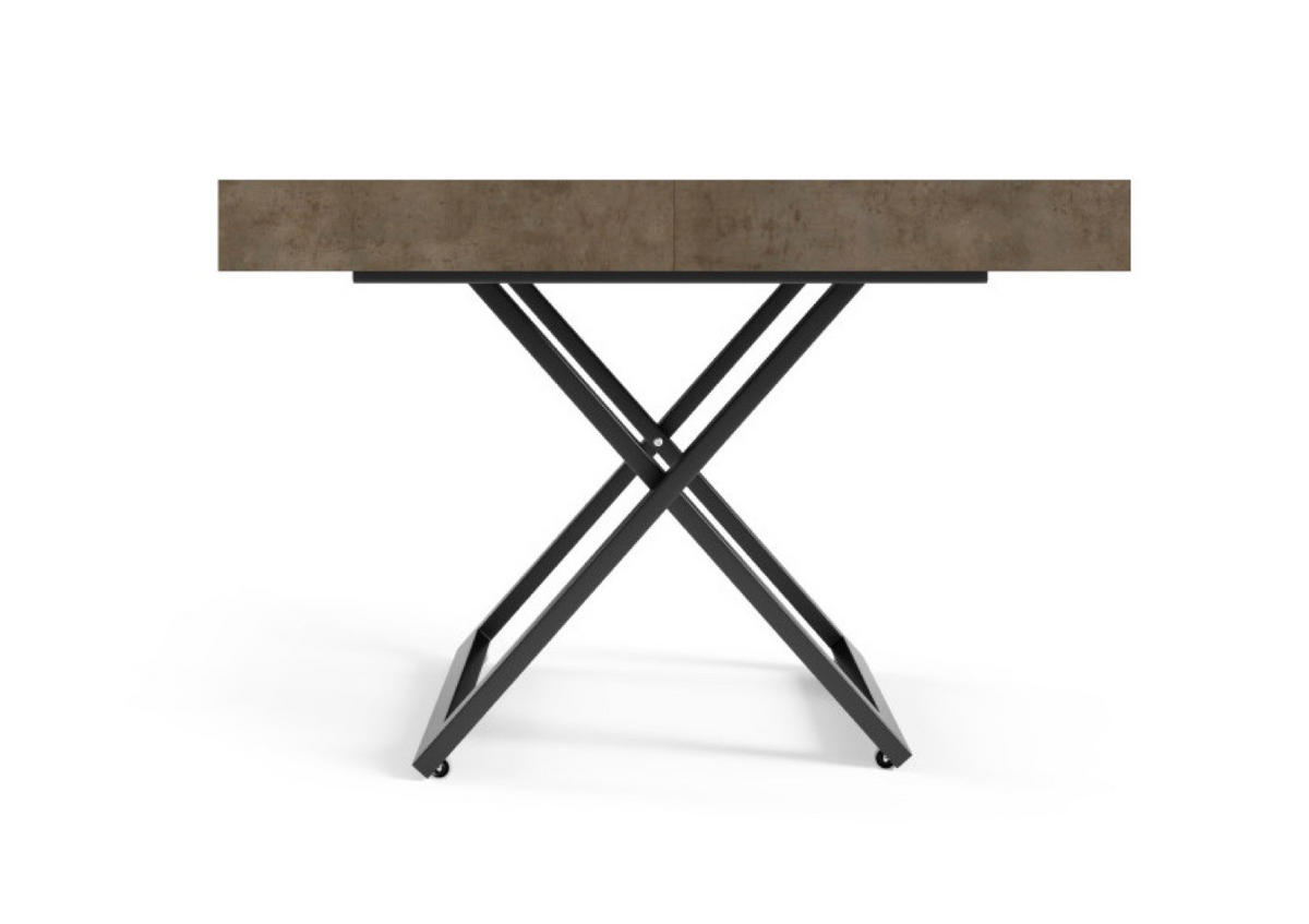 TISCH Dark Grey SIENNA Modern U-Förmige Beine Chicago Concrete - Braun/Grau, Holzwerkstoff (80/80/80cm) - Sepro Meble