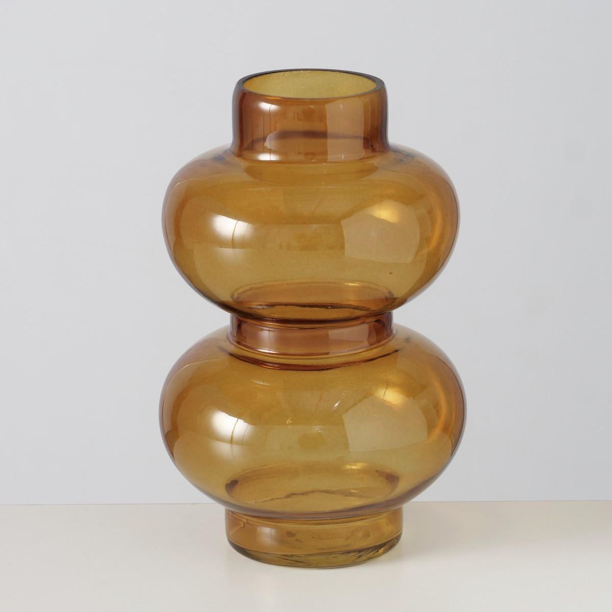 GLASVASE Melua 20 cm - Braun, Glas (13/20cm) - Boltze Home