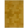 WOLLTEPPICH Karo-Design, handgeschnitzt SID, Gelb 200x290 cm - Gelb, Textil (200/290cm) - KADIMA DESIGN