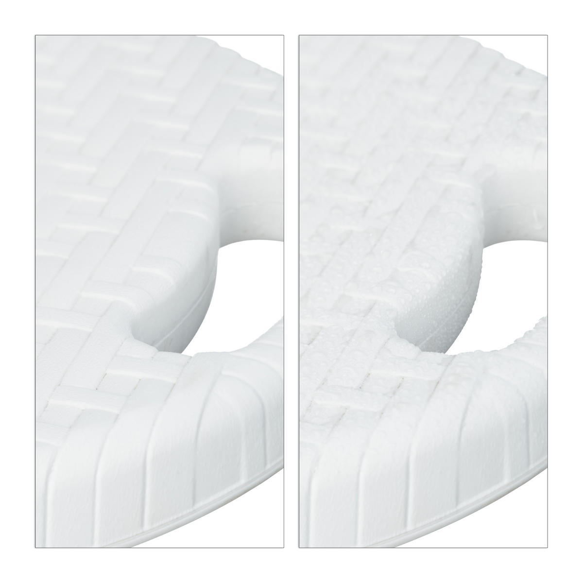KLAPPHOCKER - Weiß, Kunststoff/Metall (33/45/29cm) - Relaxdays