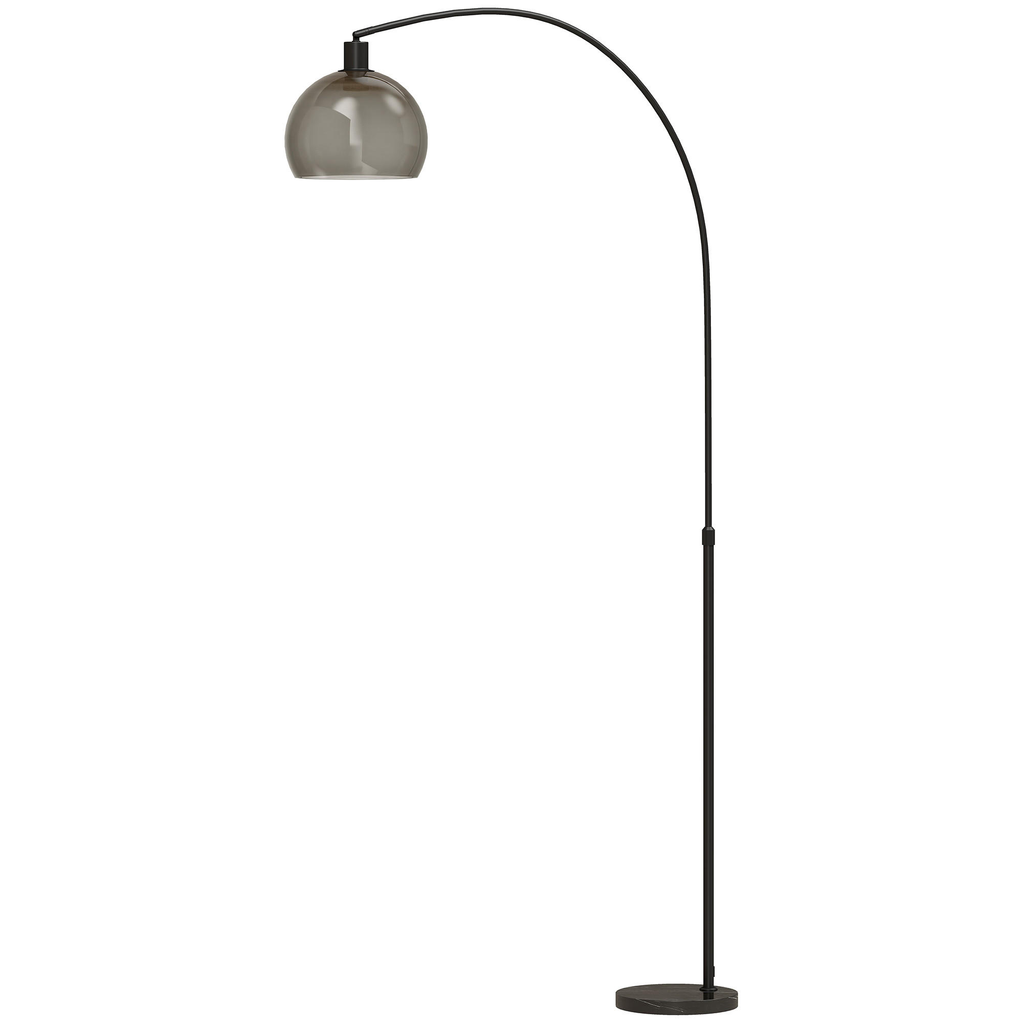 STEHLAMPE Metall Grau - Grau, Metall (90/26/180cm) - HOMCOM