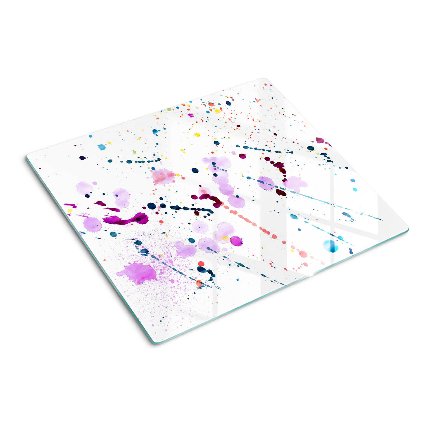 GLASPLATTE 60x52 cm Abstrakte Flecken - Braun/Grau, Glas (60/0.4/52cm) - TULUP