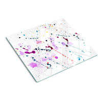GLASPLATTE 60x52 cm Abstrakte Flecken - Braun/Grau, Glas (60/0.4/52cm) - TULUP