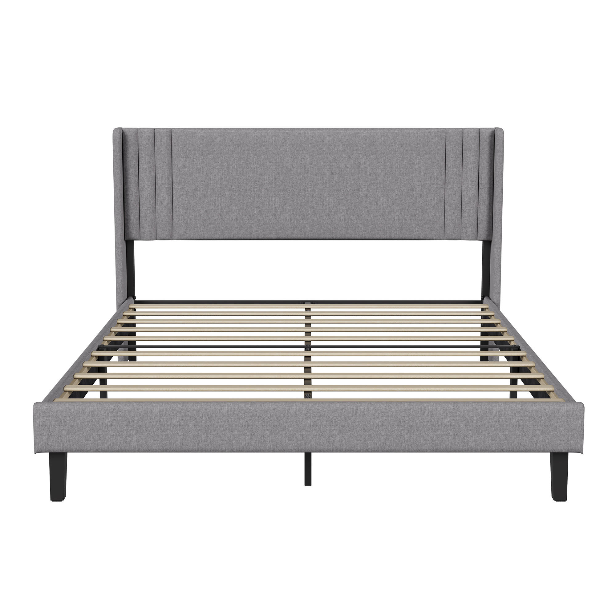 POLSTERBETT 140/200 cm Grau mit Bettkasten im modernen Design - Grau, Holz (140/200cm) - SHOPENTRA